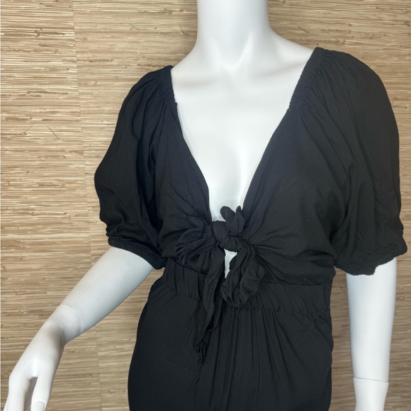 ASOS black tie front jumpsuit - Picture 4 of 6